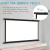 GSKFXJ Pull Down Projector Screen 40" 50" 60" 72" HD 4K Portable Projection Screen Home Theater Movie Screen for Outdoor Indoor, Anti-Crease(60inch/16:9) view 3