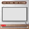GSKFXJ Pull Down Projector Screen 40" 50" 60" 72" HD 4K Portable Projection Screen Home Theater Movie Screen for Outdoor Indoor, Anti-Crease(60inch/16:9) view 4