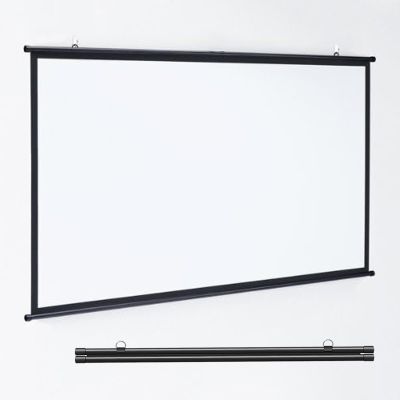 Manual Pull-Down Projector Screen, Roll-Down Retractable Manual Projection Screen, Hanging Projector Curtain, 4:3/16:9 Portable Projector Screen Indoor Outdoor - Home Theater Office Education(4:3,30")