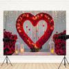 ASDCXZ 15x10ft Valentine's Day Backdrop Romantic Red Rose Heart Arch Photography Background for Wedding Engagement Party Decor Valentine Decorations Photo Booth Props for Couple Celebrations view 4