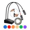 6W Microscope Light Dual LED Gooseneck, 6500K LED Bulb Changeable Adjustable Spot Light Source Illuminator Lamp Microscope Light Soldering Phone Repair (With Ring Light)(Upgraded Bulb-With Ring Light) view 1