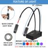 6W Microscope Light Dual LED Gooseneck, 6500K LED Bulb Changeable Adjustable Spot Light Source Illuminator Lamp Microscope Light Soldering Phone Repair (With Ring Light)(Upgraded Bulb-With Ring Light) view 3