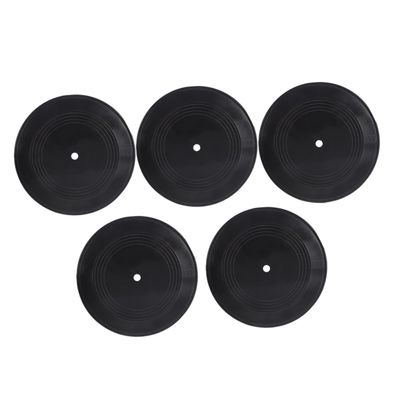 GRIRIW 5pcs Decorative Vinyl Records Wall Decorations Vintage Black Record Decor Home Interior Adornments