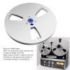 1/4 7 Inch Empty Tape Reel, Open Reel Audio Tape Empty Reel Aluminum Alloy Open Reel Takeup Reel for TEAC for Studer, 3 Holes (Silver) view 4