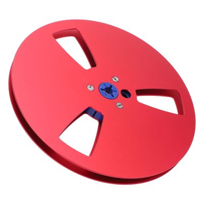 1/4 7 Inch Empty Tape Reel, Open Reel Audio Tape Empty Reel Aluminum Alloy Open Reel Takeup Reel for TEAC for Studer, 3 Holes (Red)