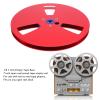 1/4 7 Inch Empty Tape Reel, Open Reel Audio Tape Empty Reel Aluminum Alloy Open Reel Takeup Reel for TEAC for Studer, 3 Holes (Red) view 3