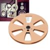 1/4 7 Inch Empty Tape Reel, 3 Holes Aluminum Alloy Open Reel Audio Tape Empty Reel, Tape Takeup Reel to Reel for TEAC for Studer (Gold) view 2