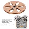 1/4 7 Inch Empty Tape Reel, 3 Holes Aluminum Alloy Open Reel Audio Tape Empty Reel, Tape Takeup Reel to Reel for TEAC for Studer (Gold) view 4