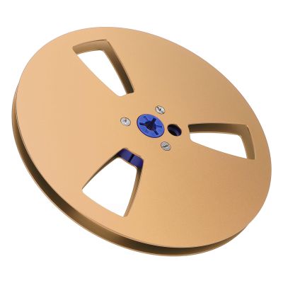 1/4 7 Inch Empty Tape Reel, Open Reel Audio Tape Empty Reel Aluminum Alloy Open Reel Takeup Reel for TEAC for Studer, 3 Holes (Gold)