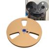 1/4 7 Inch Empty Tape Reel, Open Reel Audio Tape Empty Reel Aluminum Alloy Open Reel Takeup Reel for TEAC for Studer, 3 Holes (Gold) view 2