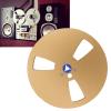 1/4 7 Inch Empty Tape Reel, Open Reel Audio Tape Empty Reel Aluminum Alloy Open Reel Takeup Reel for TEAC for Studer, 3 Holes (Gold) view 3