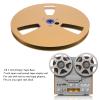1/4 7 Inch Empty Tape Reel, Open Reel Audio Tape Empty Reel Aluminum Alloy Open Reel Takeup Reel for TEAC for Studer, 3 Holes (Gold) view 4