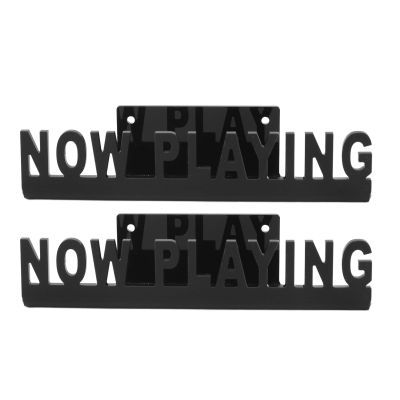 TOPINCN Now Playing Record Stand Wall Holder Light up Now Record Stand, Wooden Acrylic Holder for Album Display Storage Record LED Display Storage Collection Holder (Black)