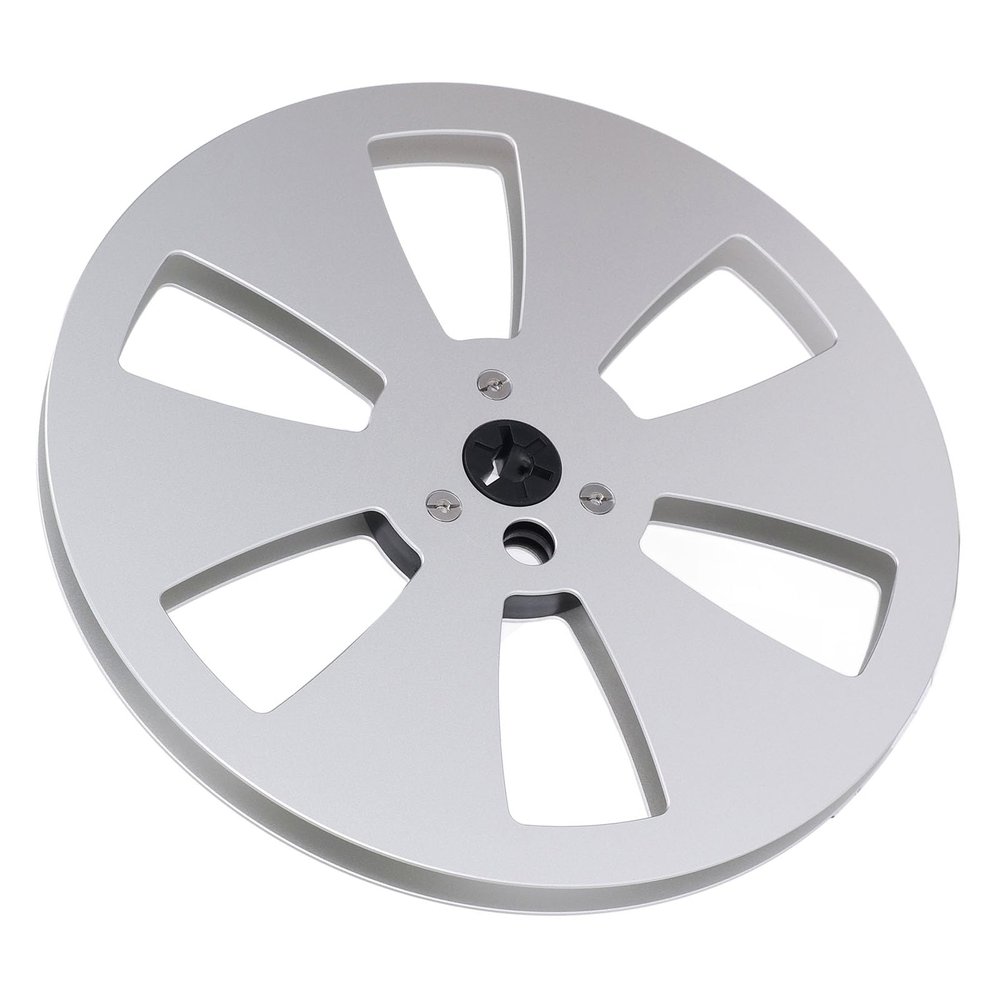 1/4 7 Inch Empty Tape Reel, 3 Holes Aluminum Alloy Open Reel Audio Tape Empty Reel, Tape Takeup Reel to Reel for TEAC for Studer (Silver)