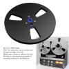 1/4 7 Inch Empty Tape Reel, Open Reel Audio Tape Empty Reel Aluminum Alloy Open Reel Takeup Reel for TEAC for Studer, 3 Holes (Black) view 2