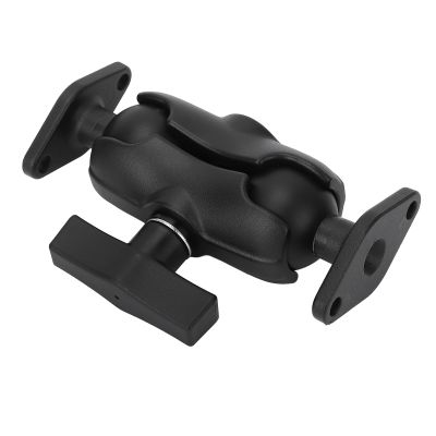 Double Ball Mount, Aluminum Alloy Double Joint Arm Ball Mount with 1.5 C Size Ball Adapter for Tablet Phone, Vehicle, Boat, Agricultural Machinery
