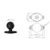 Double Ball Mount, Aluminum Alloy Double Joint Arm Ball Mount with 1.5 C Size Ball Adapter for Tablet Phone, Vehicle, Boat, Agricultural Machinery view 4