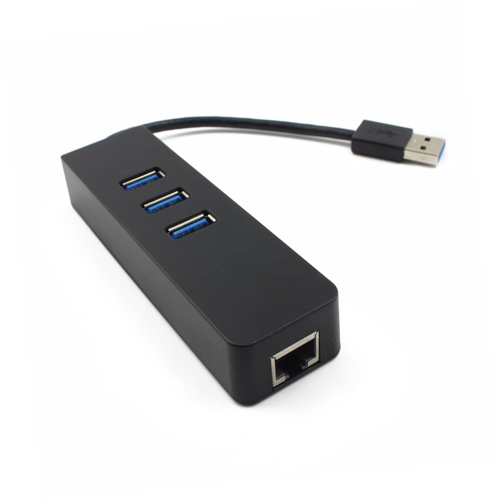 Mikikit Port USB Hub Ethernet Adapter Mbps Multi-Function Hot-swappable Support Ieee for Pc