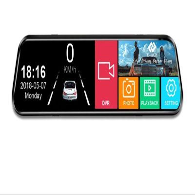 Car Dvr 10 Touch Screen Cam Dual Lens Auto Registrar Stream Mirror Camera Rearview Camera Night Vision Black Box(A20P,None)