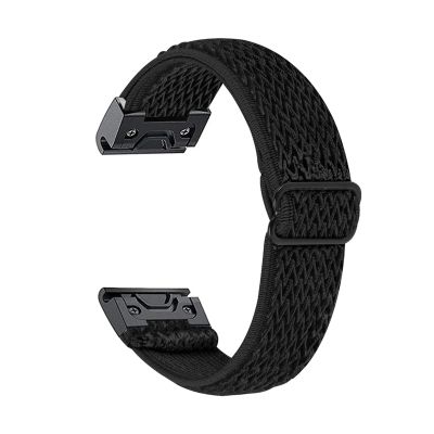 20mm Elastic Nylon Strap For Garmin Fenix 7S 6S Pro 5S Plus Woven Sports Watch Band Loop For Garmin Fenix 8 43mm Clasp(Black,20mm Fenix 5S Plus)
