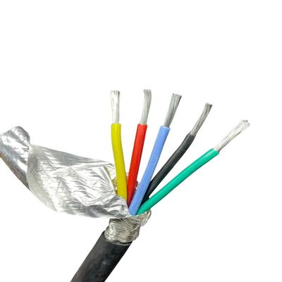 ZGYDNM 5m Silicone Shielded sheathed Cable 22 20 18 17 15 13 11 9 AWG 2 3 4 5 6 8 core Anti-Interference Soft Signal line Power Cable(4 cores 5meter,13 AWG 2.5MM)