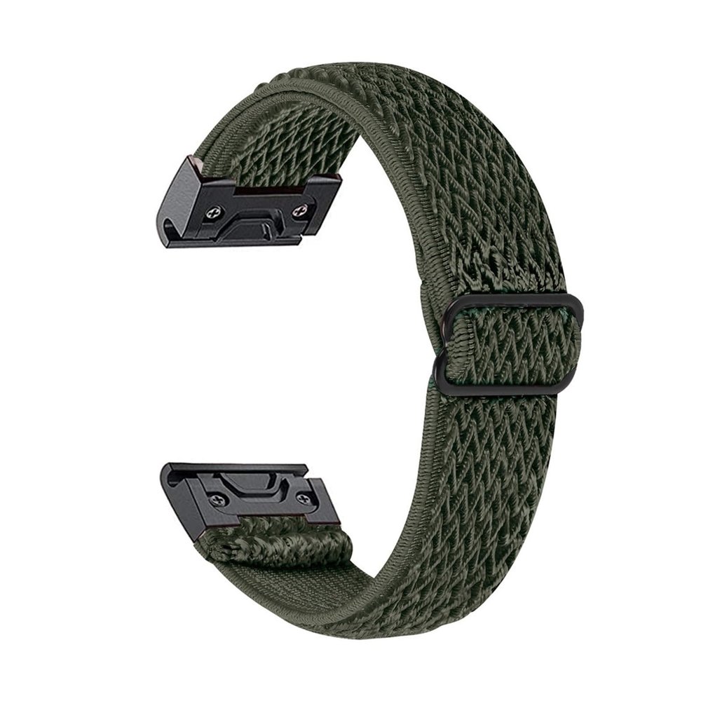 20mm Elastic Nylon Strap For Garmin Fenix 7S 6S Pro 5S Plus Woven Sports Watch Band Loop For Garmin Fenix 8 43mm Clasp(Army green,20mm Fenix 6S Pro)