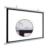 Projection Screen 30" 40" 50" 60" 72" Movie Screen Projector Screen, 4K HD Manual Pull Down Projector Screen, Outdoor Movie Screen, for Home Theater Backyard Night(16:9,60in) view 1