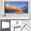 Projection Screen 30" 40" 50" 60" 72" Movie Screen Projector Screen, 4K HD Manual Pull Down Projector Screen, Outdoor Movie Screen, for Home Theater Backyard Night(16:9,60in) view 3