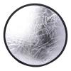 2 in 1 Photography Lighting Reflectors Round Folding Portable Camera Photo Reflector Diffuser for Photography Reflector Portrait Still Life Fill Light - Silver & White (110cm 2in1) view 2