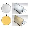 2 in 1 Lighting Reflectors Round Folding Portable for Photography Reflector Portrait Still Life Fill Light - Silver, Gold (60 2in1) view 3
