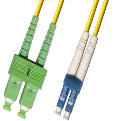 100M - Singlemode Duplex Fiber Optic Cable (9/125) - LC/UPC to SC/APC