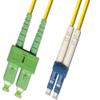 100M - Singlemode Duplex Fiber Optic Cable (9/125) - LC/UPC to SC/APC view 1