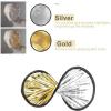 2 in 1 Lighting Reflectors Round Folding Portable for Photography Reflector Portrait Still Life Fill Light - Silver, Gold (80 2in1) view 2