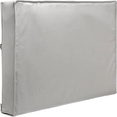 XvuaTeIw Garden Patio Outdoor TV Cover 32" 36" 40" 46" 50" 55" 60" 65" Protect TV Screen Weatherproof Dust-Proof Outdoor TV Cover(Gray,for 60-65inch TV)