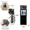 HRHIKG Body Camera Mini Bodycam, Portable Cameras Wearable Personal Camcorder with 1.3in Screen, 1080P HD Night Vision Motion Detection No Need WiFi Rotating Lens Sport Camera for Travel Enforcement view 4