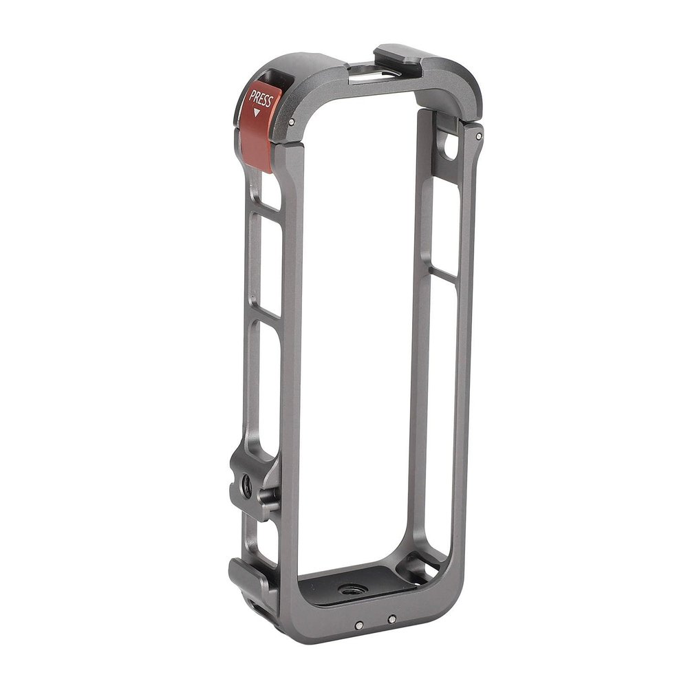 Akozon Aluminum Camera Cage Protective Case Silicone Lens Cover for X4 Horizontal