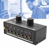 6 Way Stereo Audio Switch, Signal Source Switcher Selector Splitter Box with Volume Controller, Metal, for DVD view 2