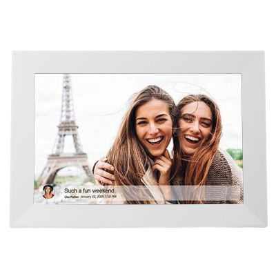 10.1 Inch HD Touchscreen Digital Photo Frame White for Remote Sharing (Akozon7ewbumdr62-13)