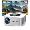 8k 25000 Lumens 800ANSI Full HD 3D Android Projector with Auto Focus/Keystone LED Projector for Home Cinema Projectors view 1