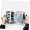 QUMIIRITY External Hard Drive Enclosure Case USB Cable Organizer Portable Hard Travel Case for Disk Drive Grey view 4