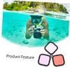 PHENOFICE 3pcs Underwater Lens Filter for High Transparency Diving Filters with Protective Housing Camera Accessories view 3