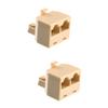 ARTIBETTER 2pcs Share High Speed Cable Ethernet Ports Coupler Male to Female Ethernet Cable Extender view 1