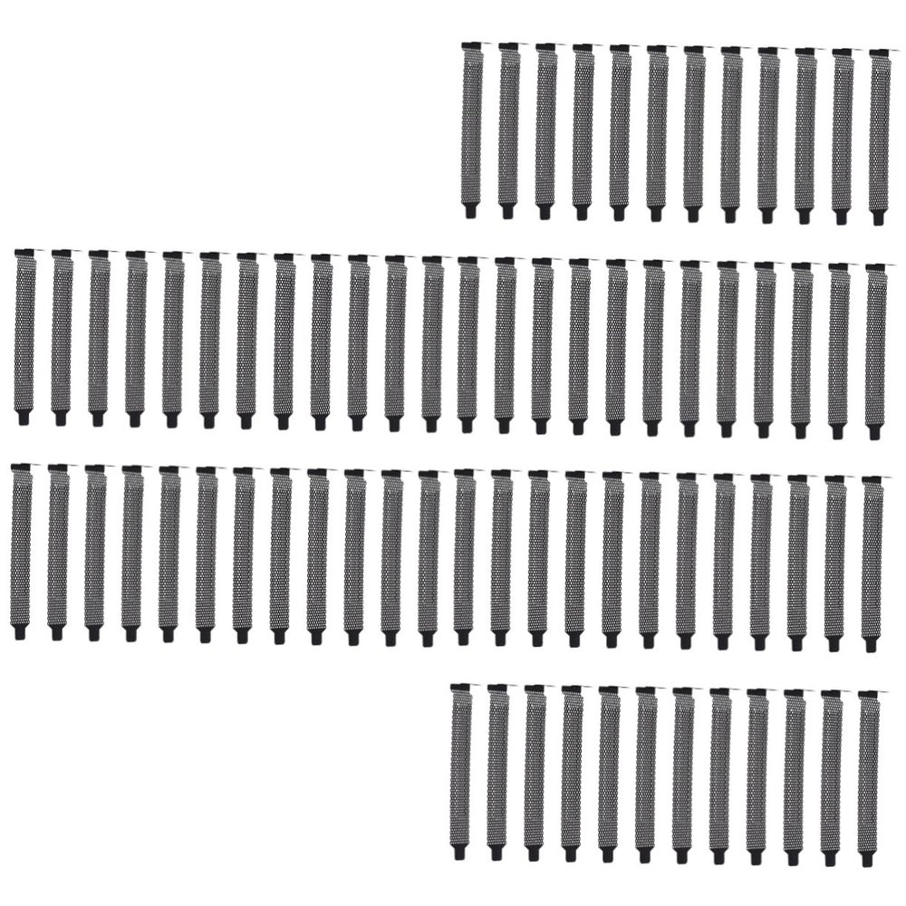 KICHOUSE 60pcs Pci Slot Cover Mesh Vent Chassis Bits Block Cooling Fan Plate Case Blanking Plate