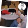 HOMSFOU Folding Desk Phone Holder Aluminum Alloy Phone Stand for Desk Rotation Tablet Mount view 3