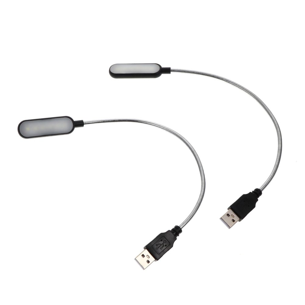 HOMSFOU 2pcs Portable USB Laptop Light Mini Flexible Reading Lamp for Home Office Travel Brightness for Keyboard and Monitor Lighting Compact Design for Easy Use