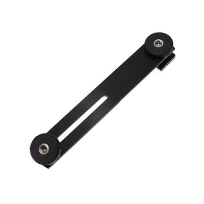 QUMIIRITY 2-in-1 Dual Camera Flash Bracket Tripod Mount 1/4 Screw Flash Light Holder for Wedding Birthday Event