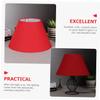 BESTOYARD Simple Style Fabric Lampshade for Table Lamp Retro Barrel Design Easy to Install for Home Hotel Bedroom and Study Solid Red view 2