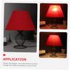 BESTOYARD Simple Style Fabric Lampshade for Table Lamp Retro Barrel Design Easy to Install for Home Hotel Bedroom and Study Solid Red view 4