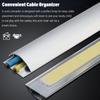 TIST Floor Wire Hiding Strips, White Black Gold Silver Wire Protectors/Cable Runners Metal Computer Wire Management Adhesive Cable Hider(Black,27.8mm) view 2