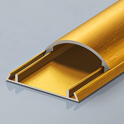 Cable Trough Wall Mount, Self-Adhesive Wire and Cable Concealment Kit, Curved Wire Moulding Sleeve for Concealing Wire Conduit(Gold,39.5mm)